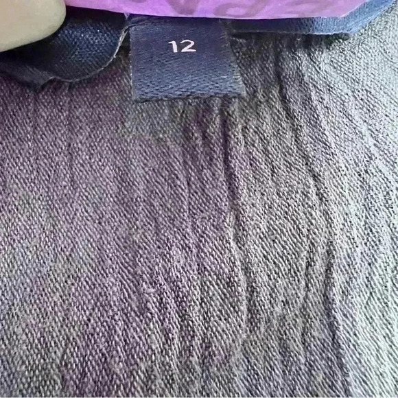 Next Shirt Blouse Womens Size 12 UK Light Wash Blue Boho Peasant Eyelet - Picture 7 of 7